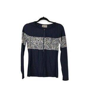 Athleta Blue 1/4 Zip Pullover Lightweight Women's Size Small Athletic Sweatshirt